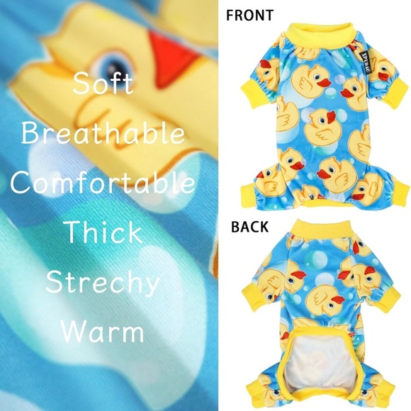 4 Piece Dog Onesie Pajamas | EUC - Picture 4 of 5